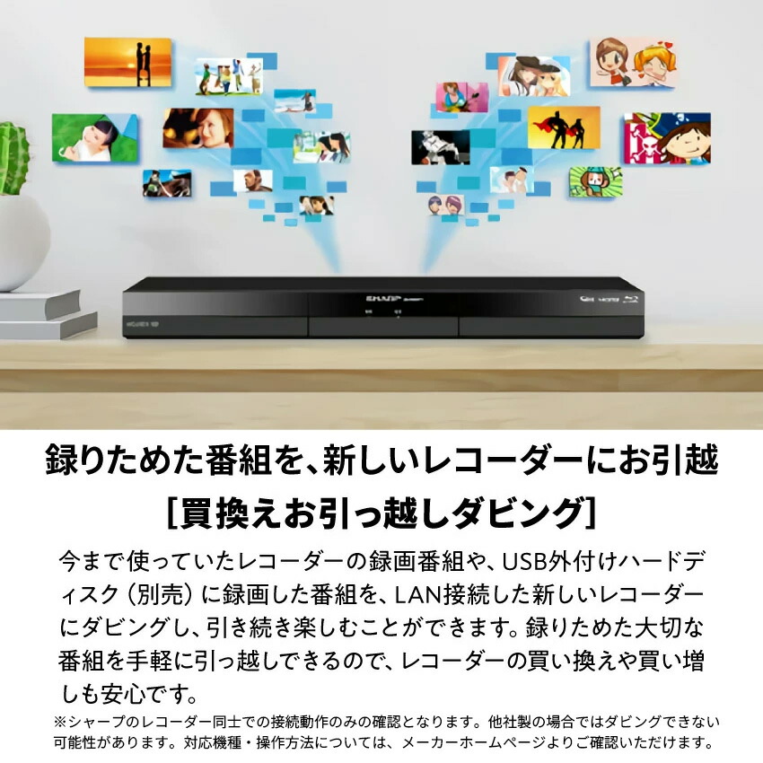 楽天市場】2024年最新モデル 2B-C10GW1 シャープ アクオス ブルーレイ