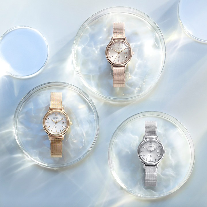 CITIZEN Xcクロスシー腕時計 シルバー/ローズゴールドエコドライブ XC