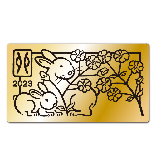 ねこ 徳力本店 純金干支カード 2枚セット ねこ 徳力本店 純金干支