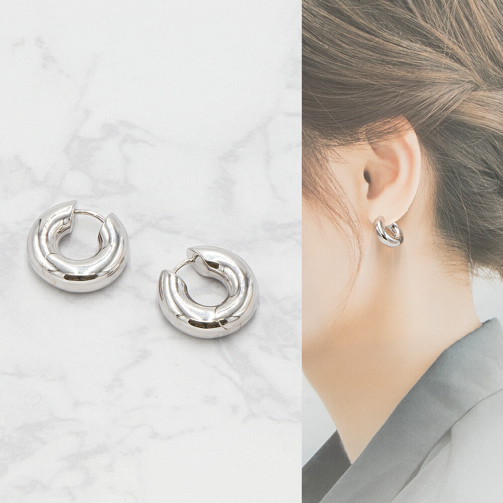 楽天市場】トムウッド TOM WOOD ピアス シルバー チャンキーフープ