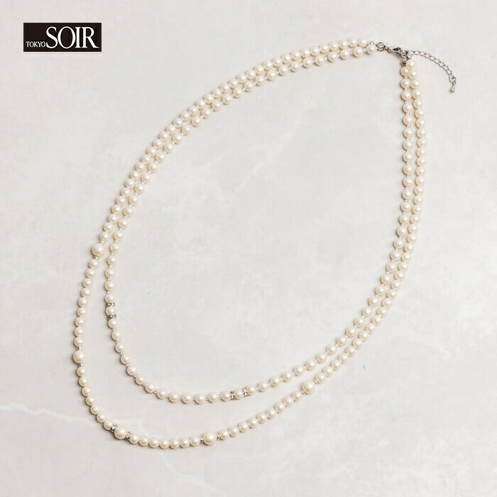 楽天市場】ネックレス 2連 東京ソワール カラーフォーマル ホワイト