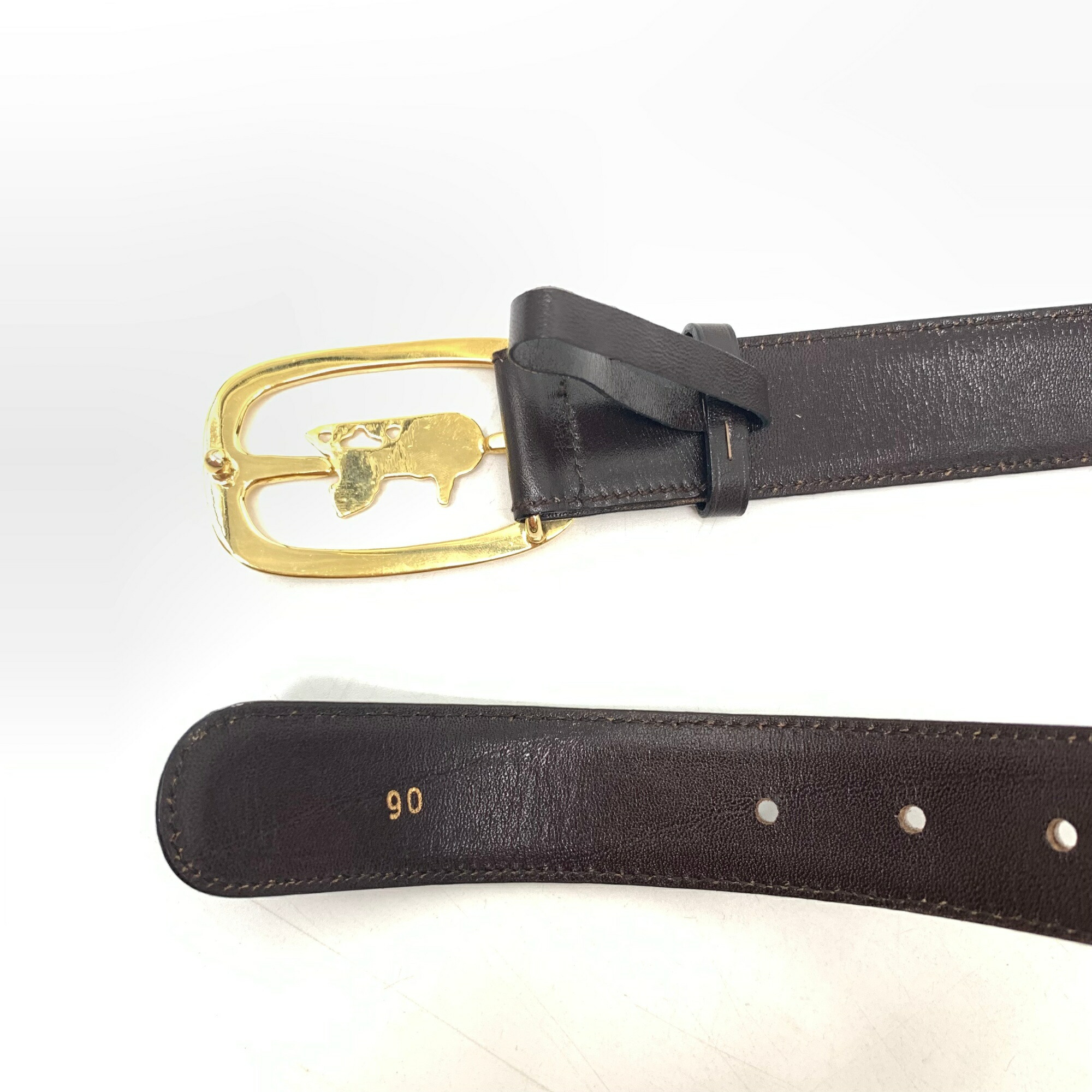 楽天市場】極美品 CELINE セリーヌ 馬車 ゴールド バックル レザー