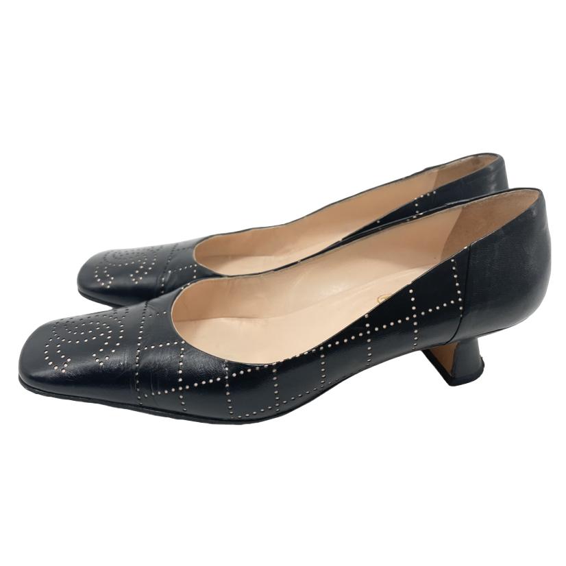 楽天市場】美品 CHANEL シャネル レザー パンプス ココマーク ブランド