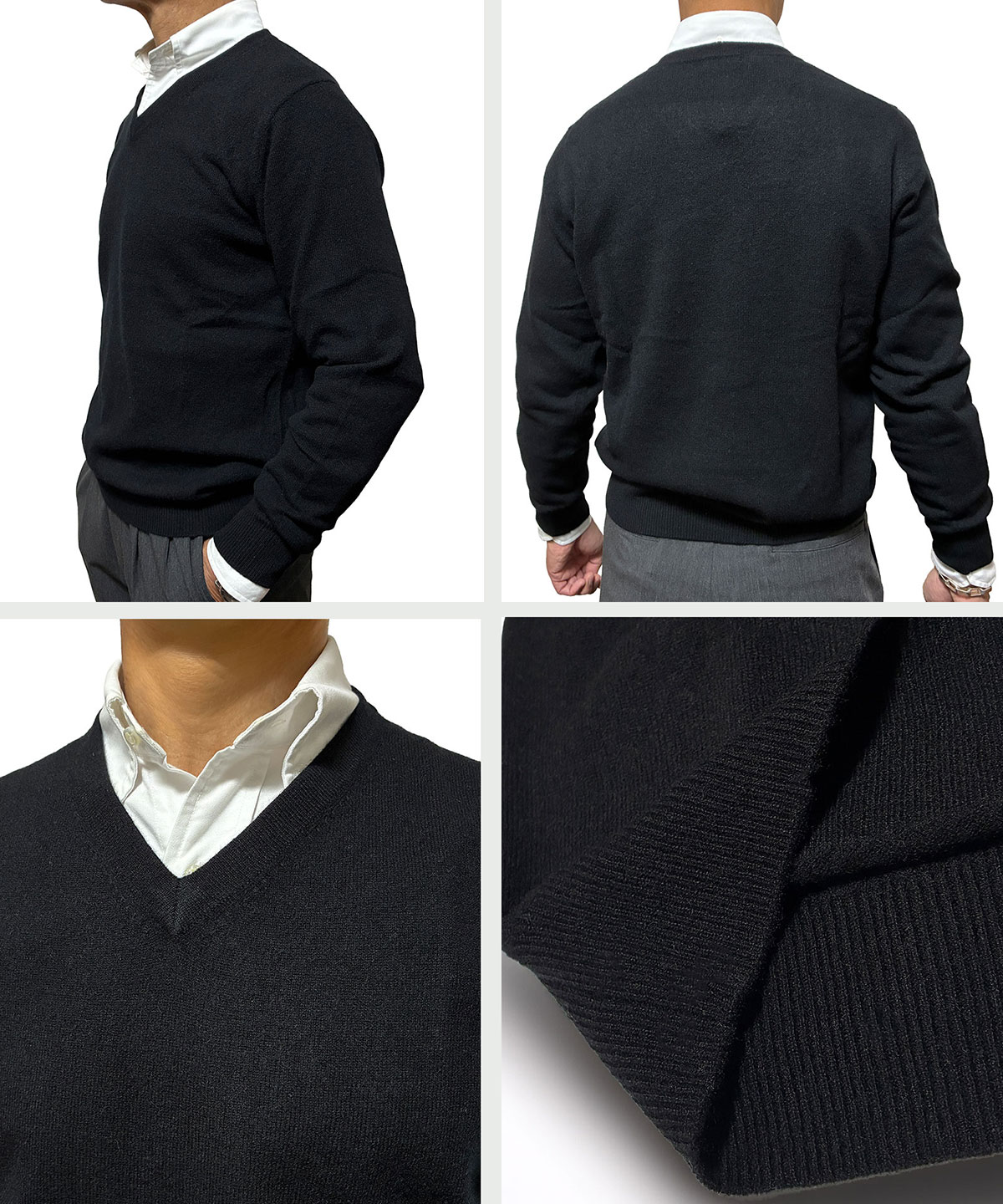 楽天市場】カシミヤ100％ メンズ 長袖 Vネック セーター ニット