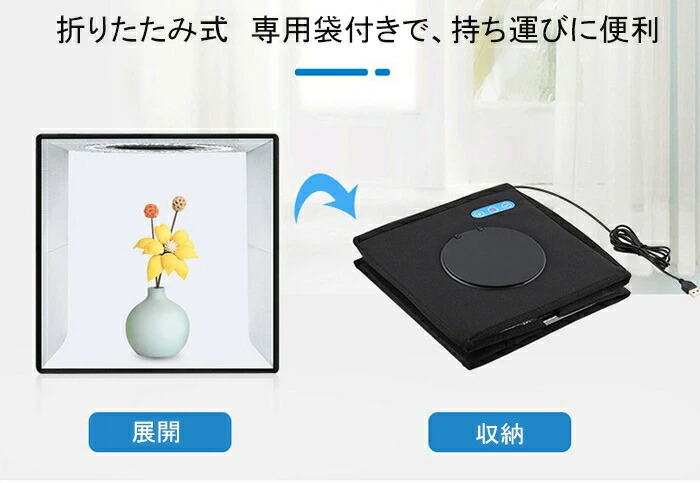 楽天市場】撮影ボックス 25cm 反射板付き 背景12色 高輝度LED 96灯 白