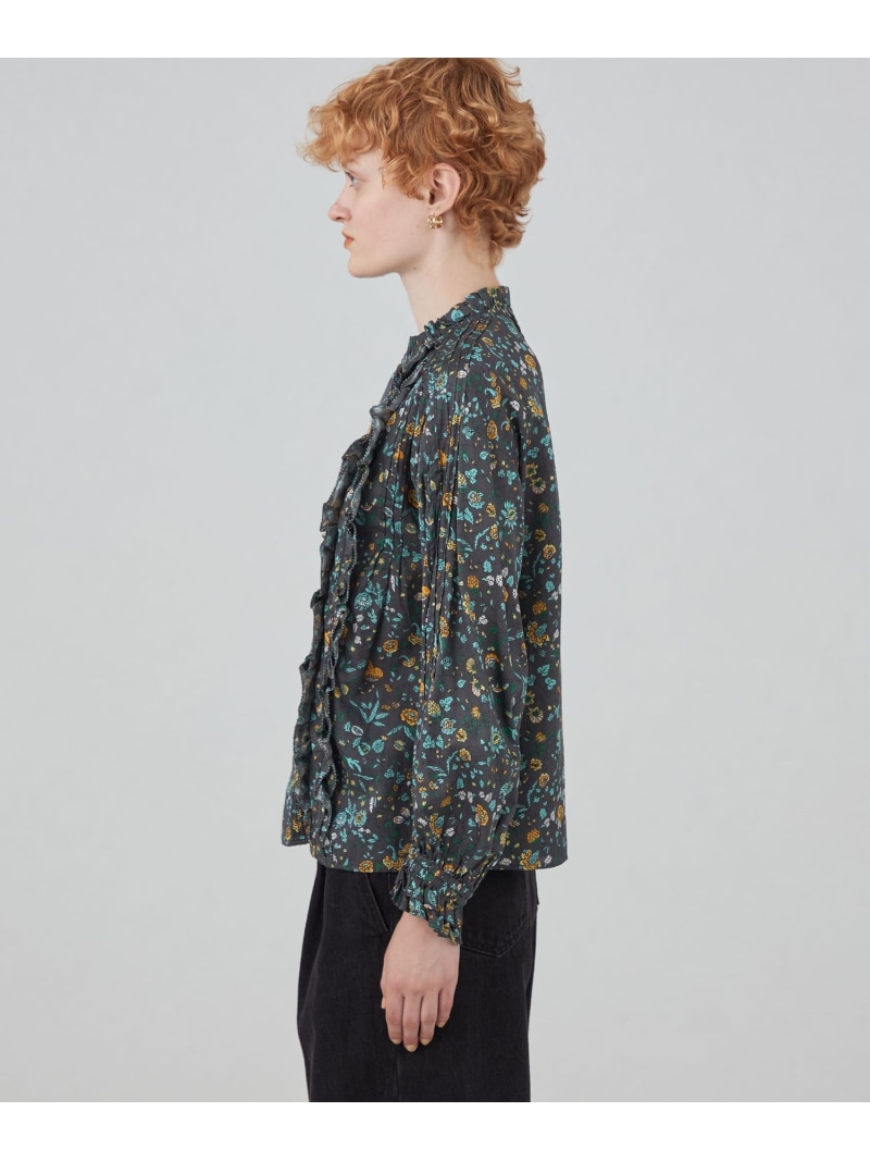 楽天市場】【SALE／50%OFF】コットンプリント フロントフリルブラウス