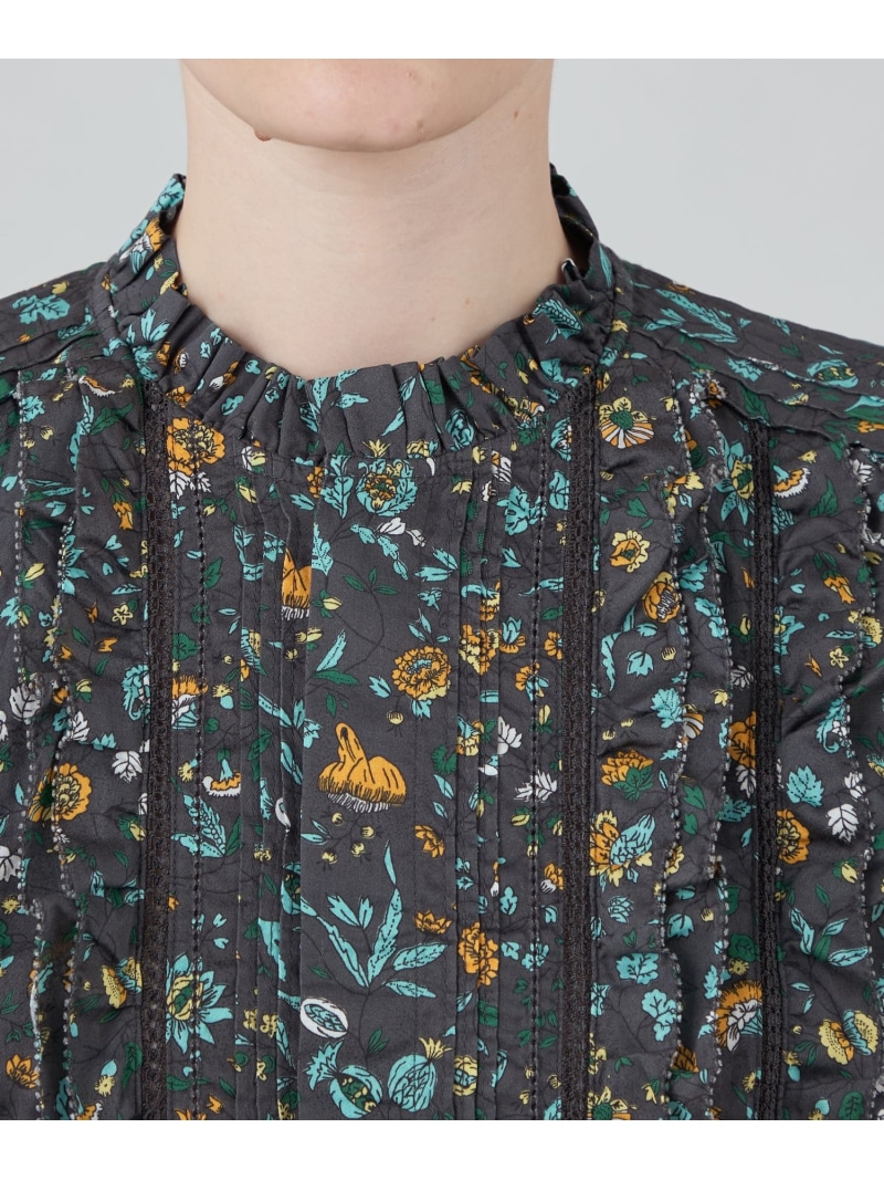 楽天市場】【SALE／50%OFF】コットンプリント フロントフリルブラウス