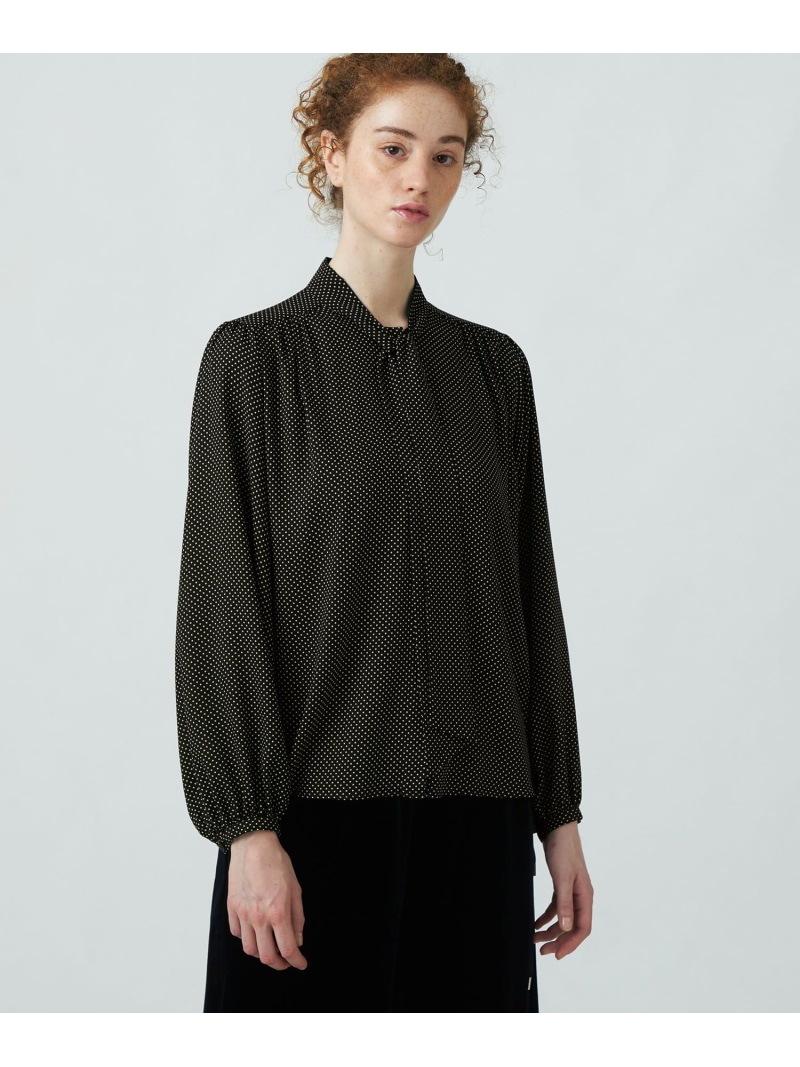 楽天市場】【SALE／40%OFF】ミニドットプリント ボウタイブラウス