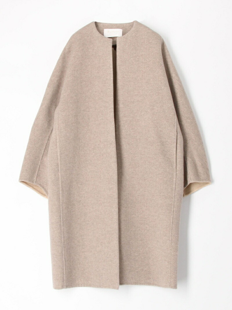 楽天市場】【SALE／30%OFF】ウールカシミヤダブルフェイス ノーカラー