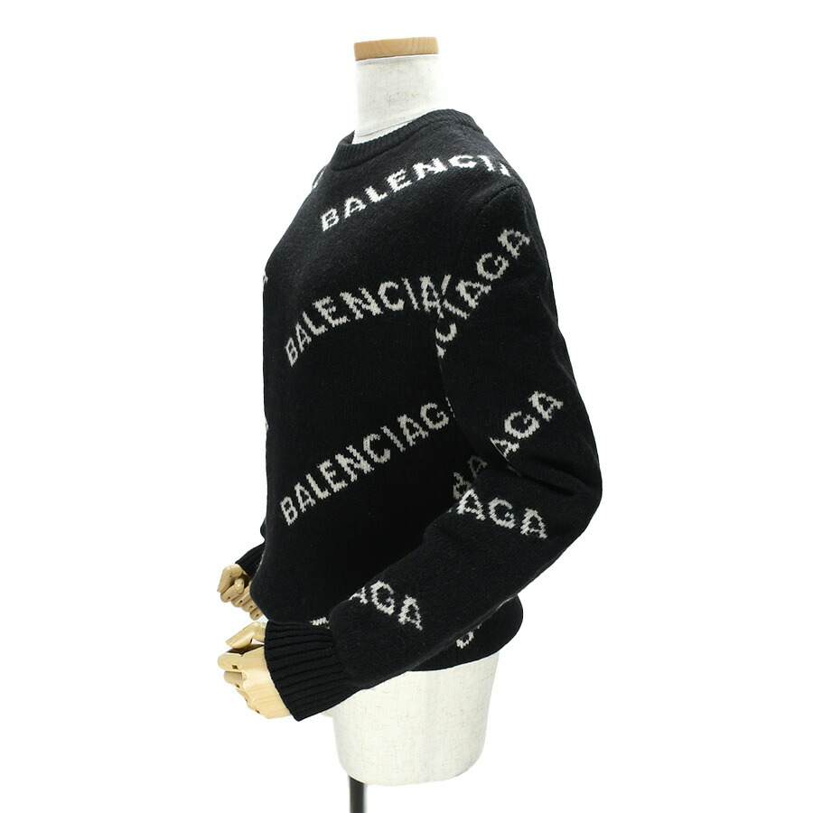 楽天市場】バレンシアガ BALENCIAGA 総柄ロゴ ニット セーター クルー