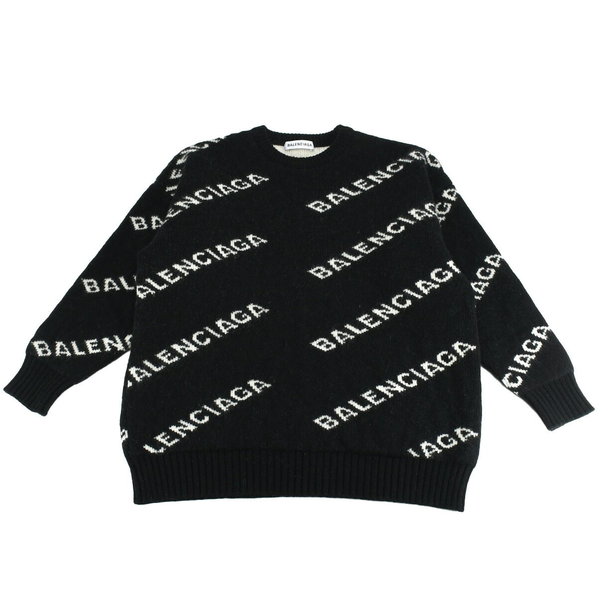 楽天市場】バレンシアガ BALENCIAGA ロゴ総柄 セーター ニット 555273