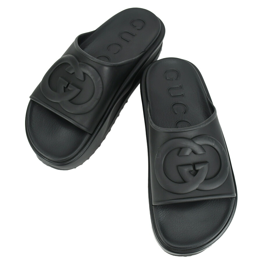 楽天市場】グッチ GUCCI サンダル インターロッキングG スライド