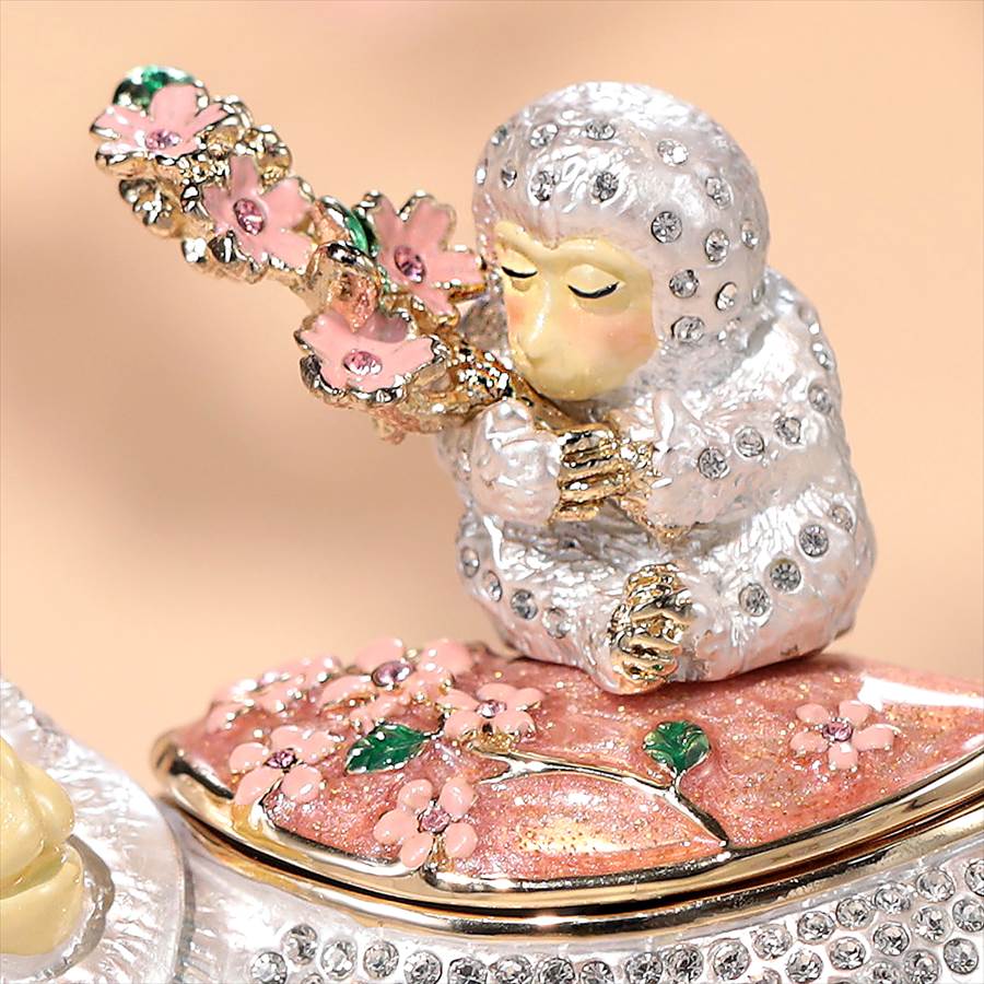 楽天市場】【正規品】 ジュエリーボックス 親子申 猿 サル 親子猿 桜