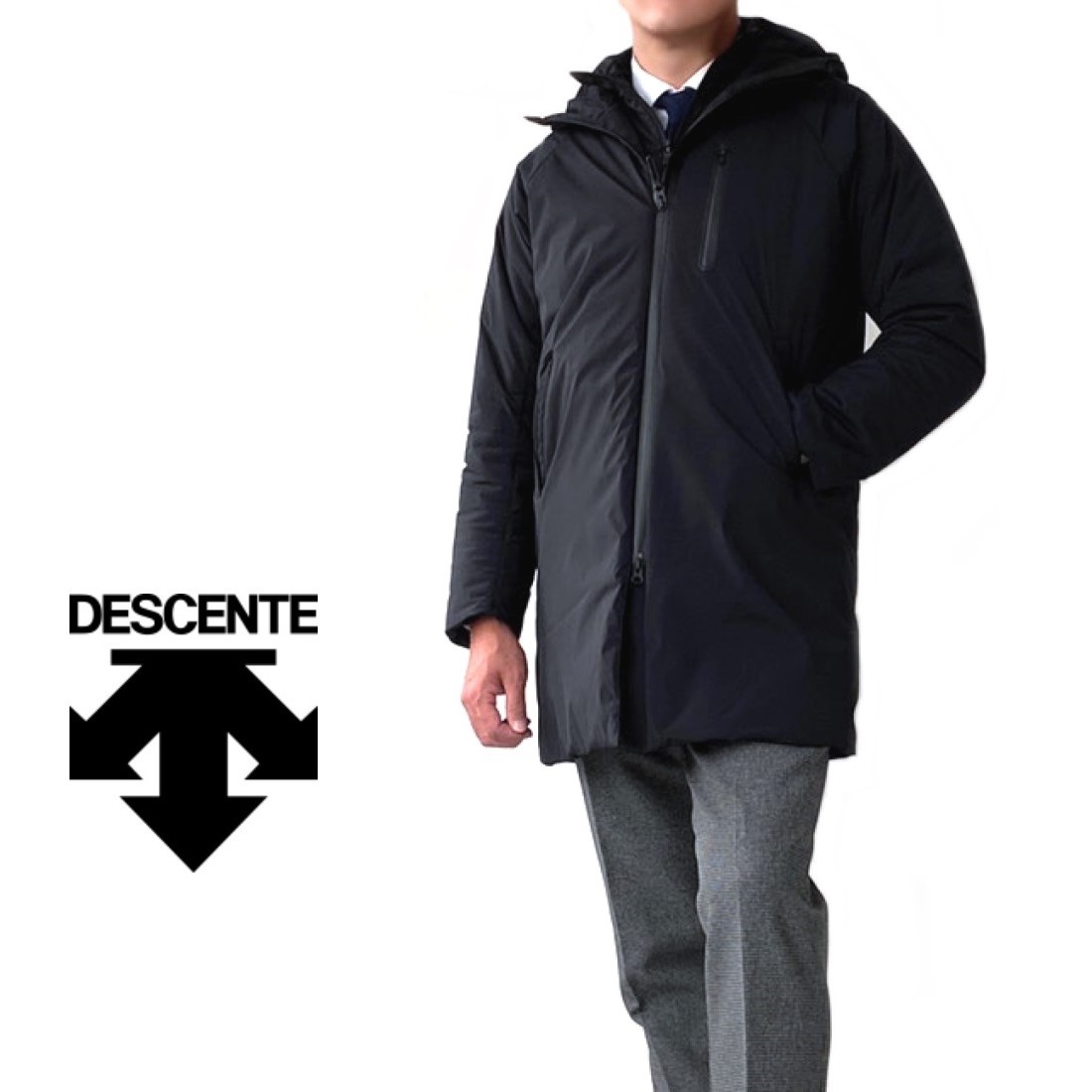 楽天市場】DESCENTE【デサント】脱着可能ベスト付きフーデットコート