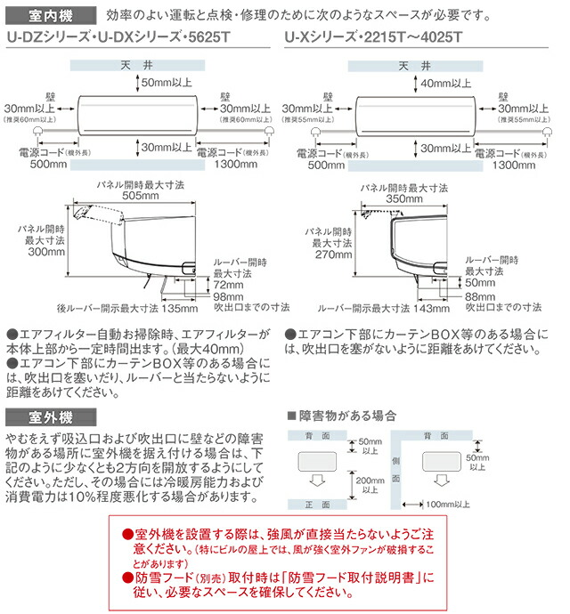 楽天市場】[RAS-2515T-W] Tシリーズ 東芝 ルームエアコン 室内機：高さ