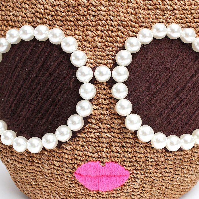 楽天市場】アジョリー バッグ かごバッグ かご パールサングラスかご