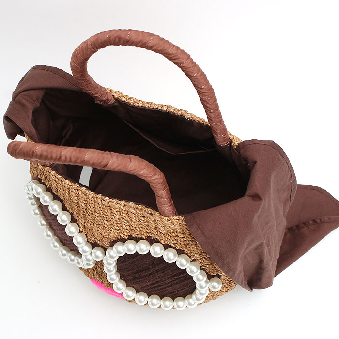 楽天市場】アジョリー バッグ かごバッグ かご パールサングラスかご