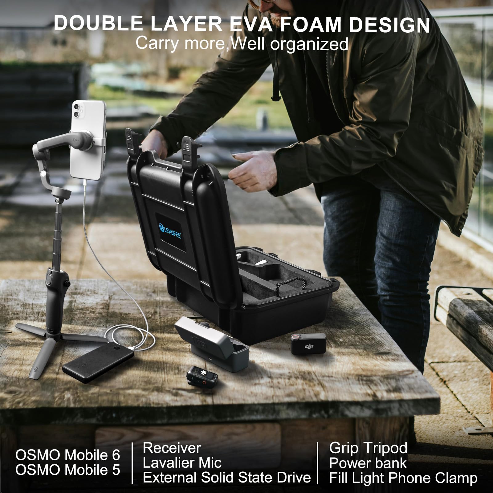 楽天市場】【送料無料】Lekufee 防水ハードケース DJI Osmo Mobile 6