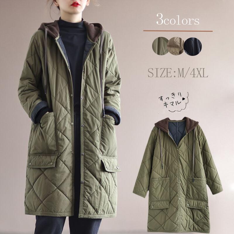 楽天市場】5L としても使える ノーカラー キルティングコート