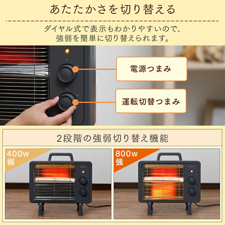 楽天市場】電気ストーブ おしゃれ 小型 省エネ アイリスオーヤマ