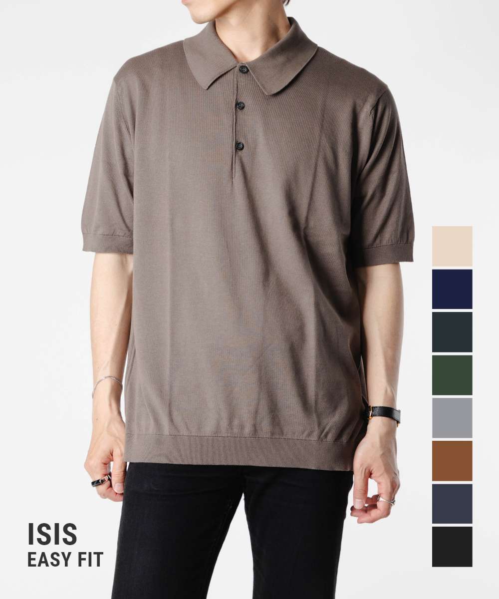 JOHN SMEDLEY ブラウン 長袖ポロシャツ M JOHN SMEDLEY｜ジョン