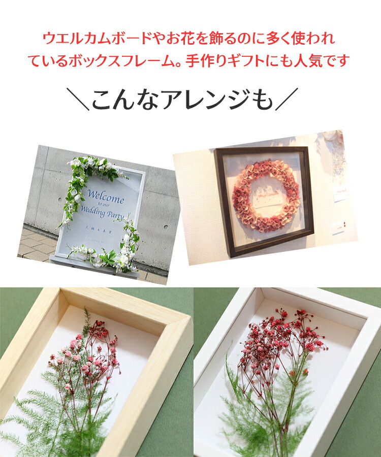 楽天市場】額縁 八ツ切 木製 立体額 アートボックス フレーム ボックス