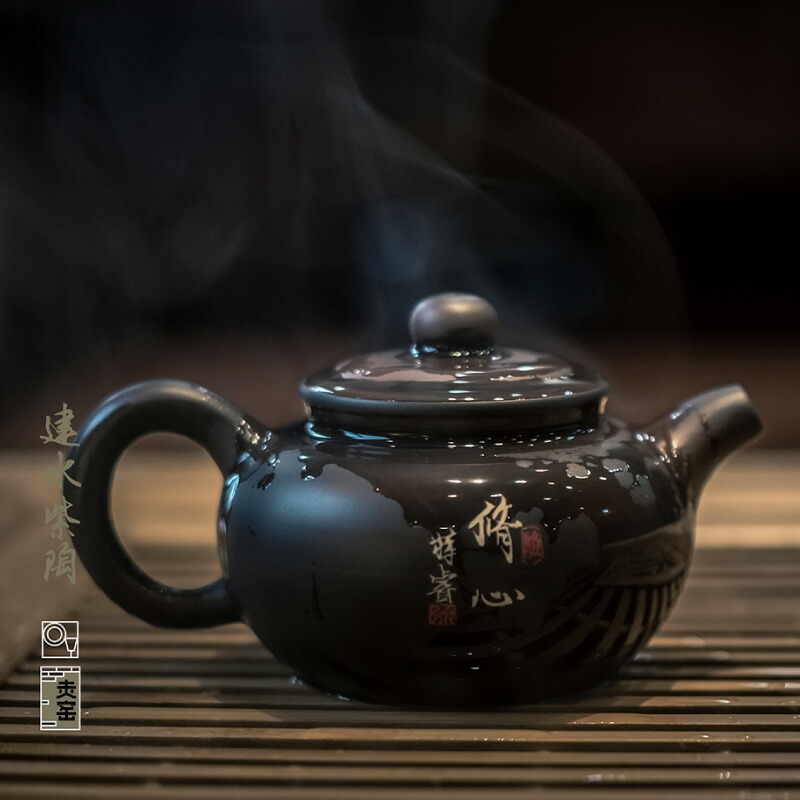 楽天市場】建水紫陶 手作り 中国茶器 220~260ml 茶壺 陶器 急須 磁器