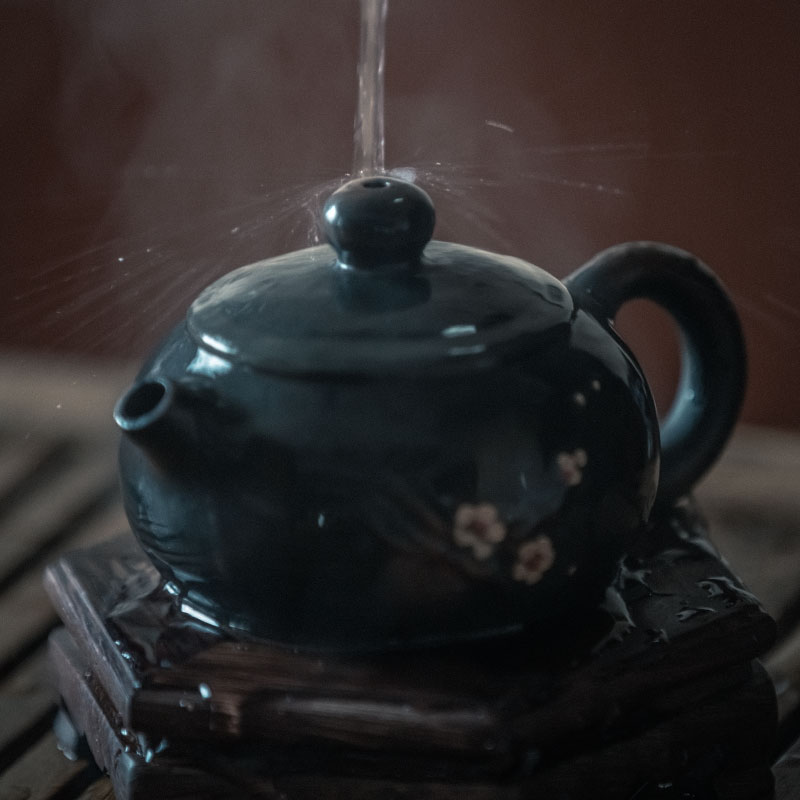 楽天市場】建水紫陶 手作り 中国茶器 150ml 茶壺 陶器 急須 磁器 建水