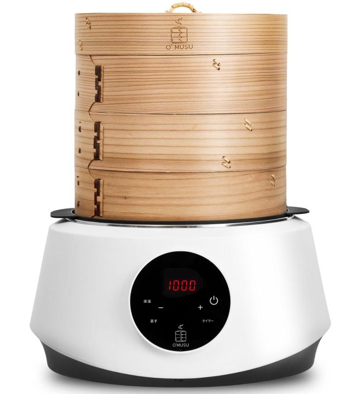 楽天市場】Ocrasi せいろ 蒸し器 電気 21cm 便利なタッチパネル 6段階