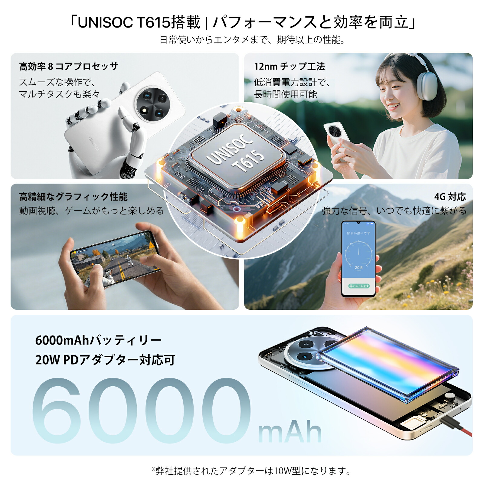 楽天市場】UMIDIGI スマホ 携帯電話 G100A/G9A 4+4GB RAM+64GB/128GB