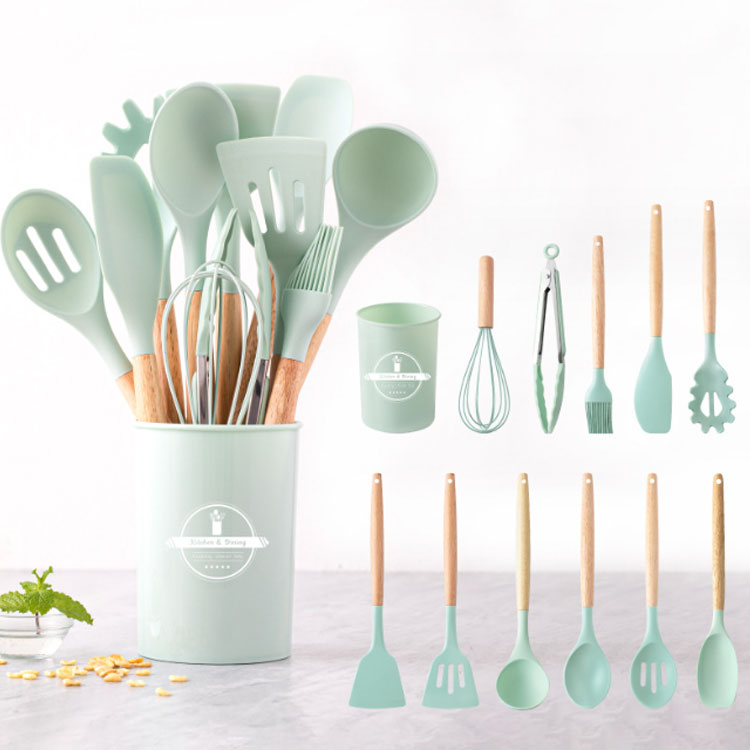 楽天市場】キッチンツール セット 収納 北欧風 シリコン製 調理器具