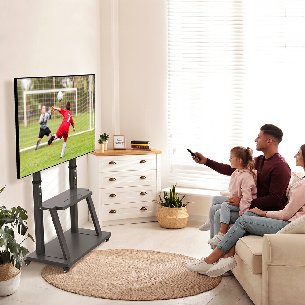 楽天市場】UNHO テレビスタンド キャスター付き 32〜100インチ対応 TV