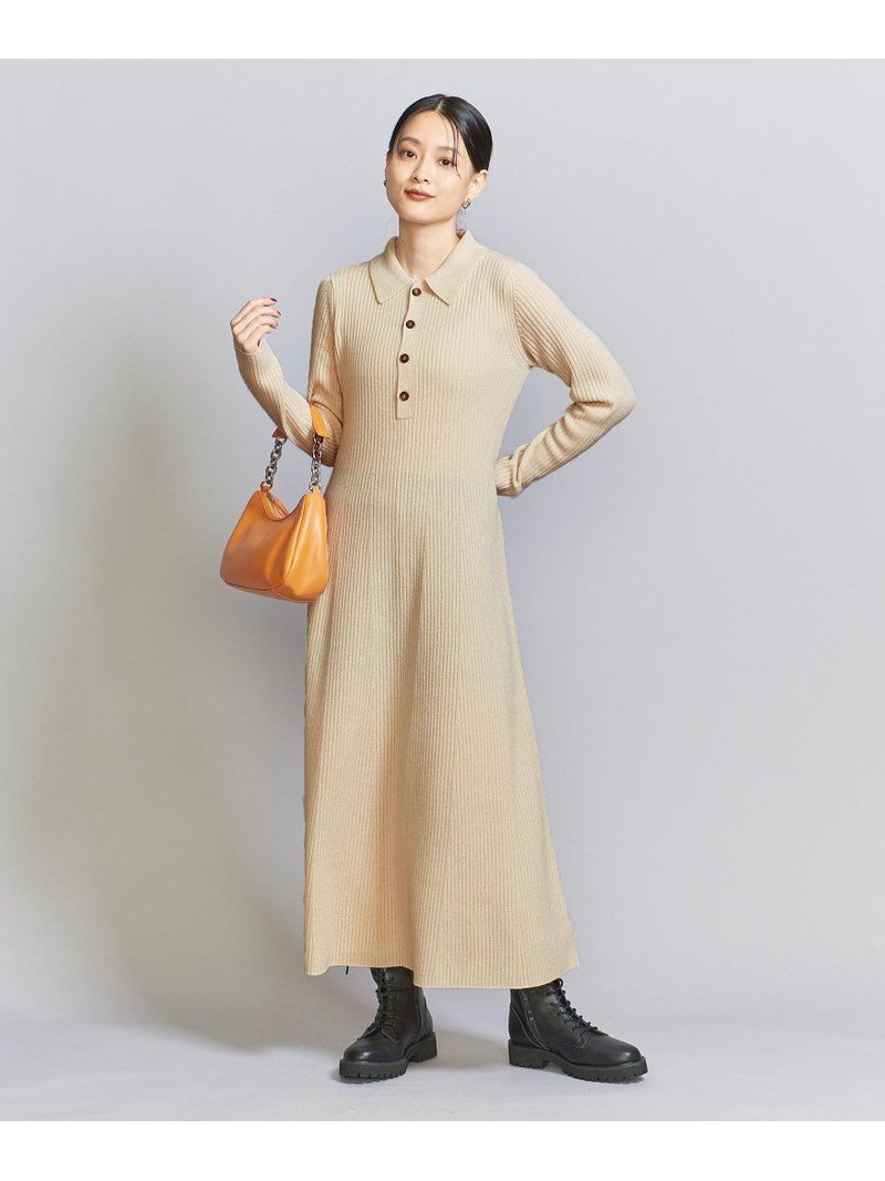 楽天市場】【SALE／70%OFF】ウールリブニット ポロ フレア ワンピース