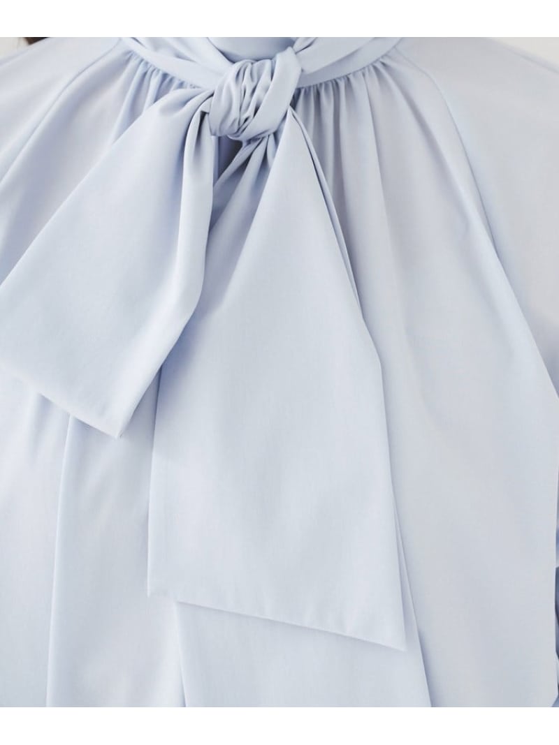 楽天市場】【SALE／40%OFF】【通勤】ボウタイ付スタンドネック