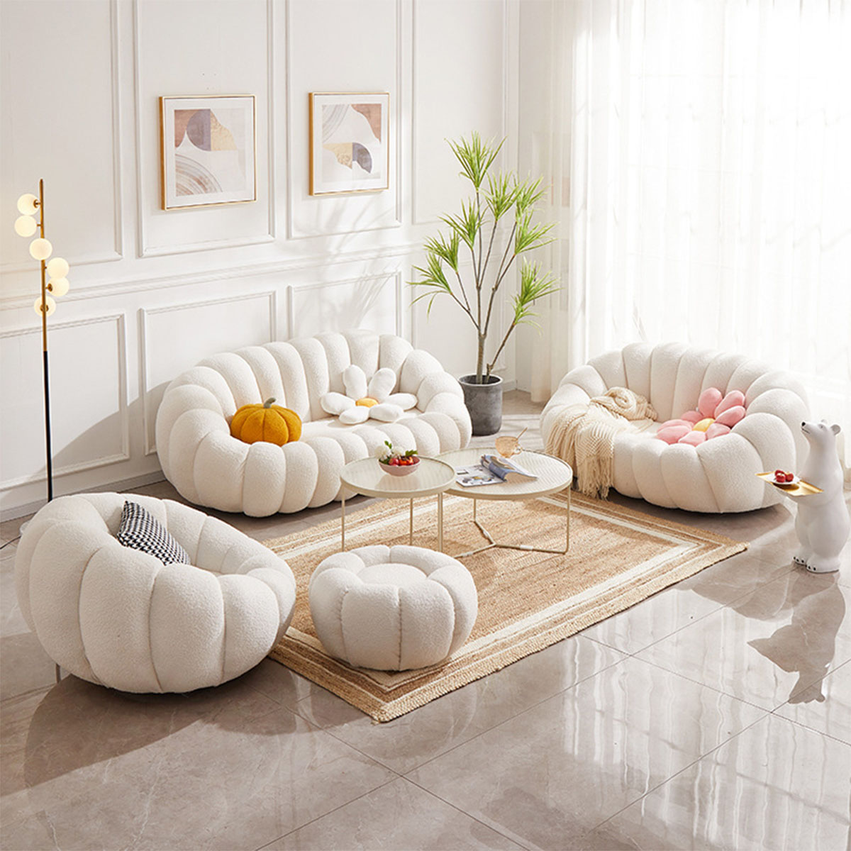 楽天市場】[1人掛け] VeroMan ソファ 回転 カウチ もこもこ 羊 椅子 1