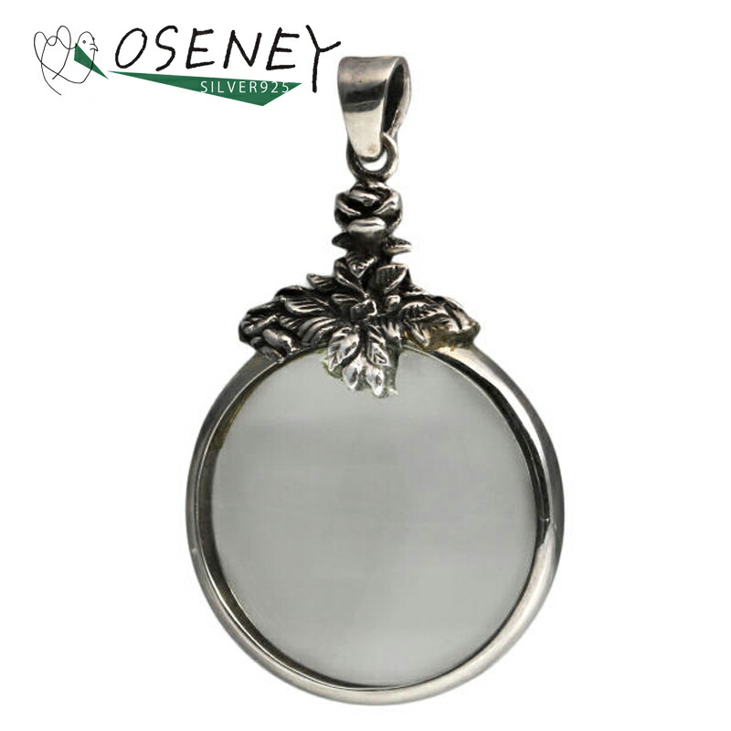 楽天市場】ルーペ 拡大鏡 おしゃれ ペンダント シルバー925 敬老