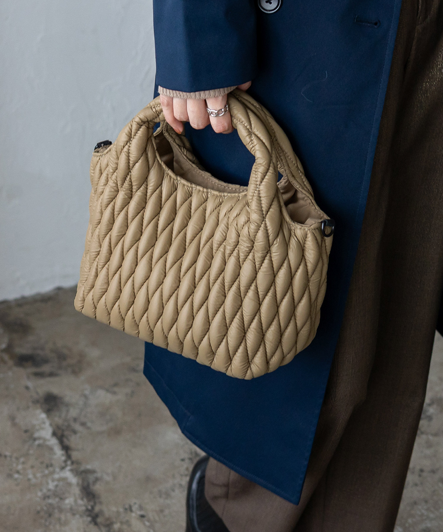 楽天市場】トートバッグ レディース ナイロン 軽量 2way キルティング