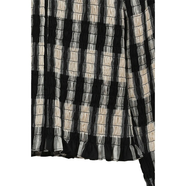 楽天市場】クラネ CLANE シャーリング デザイン ブラウス SHIRRING