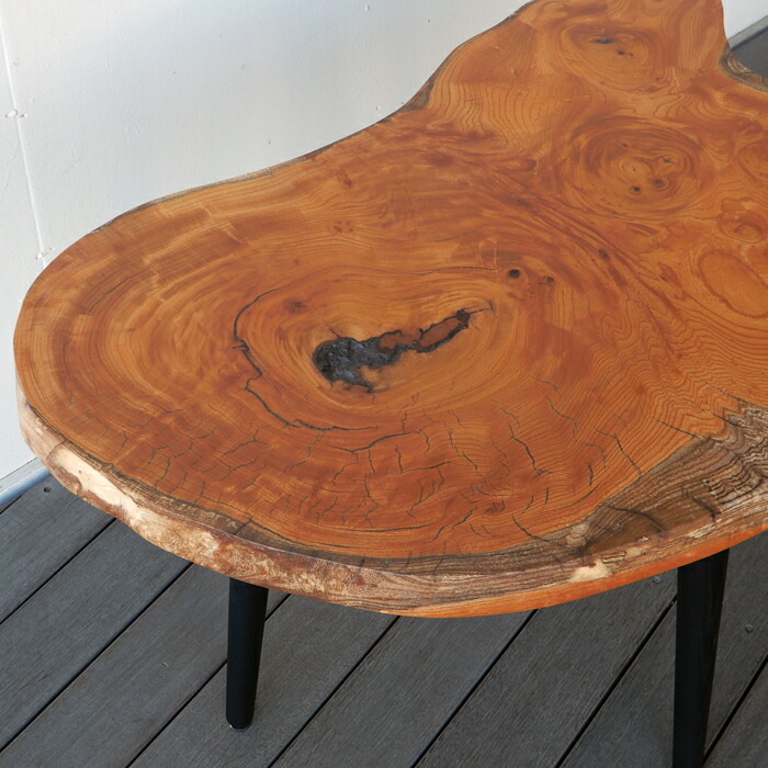 楽天市場】サイドテーブル コーヒーテーブル 一枚板 輪切り 欅 けやき