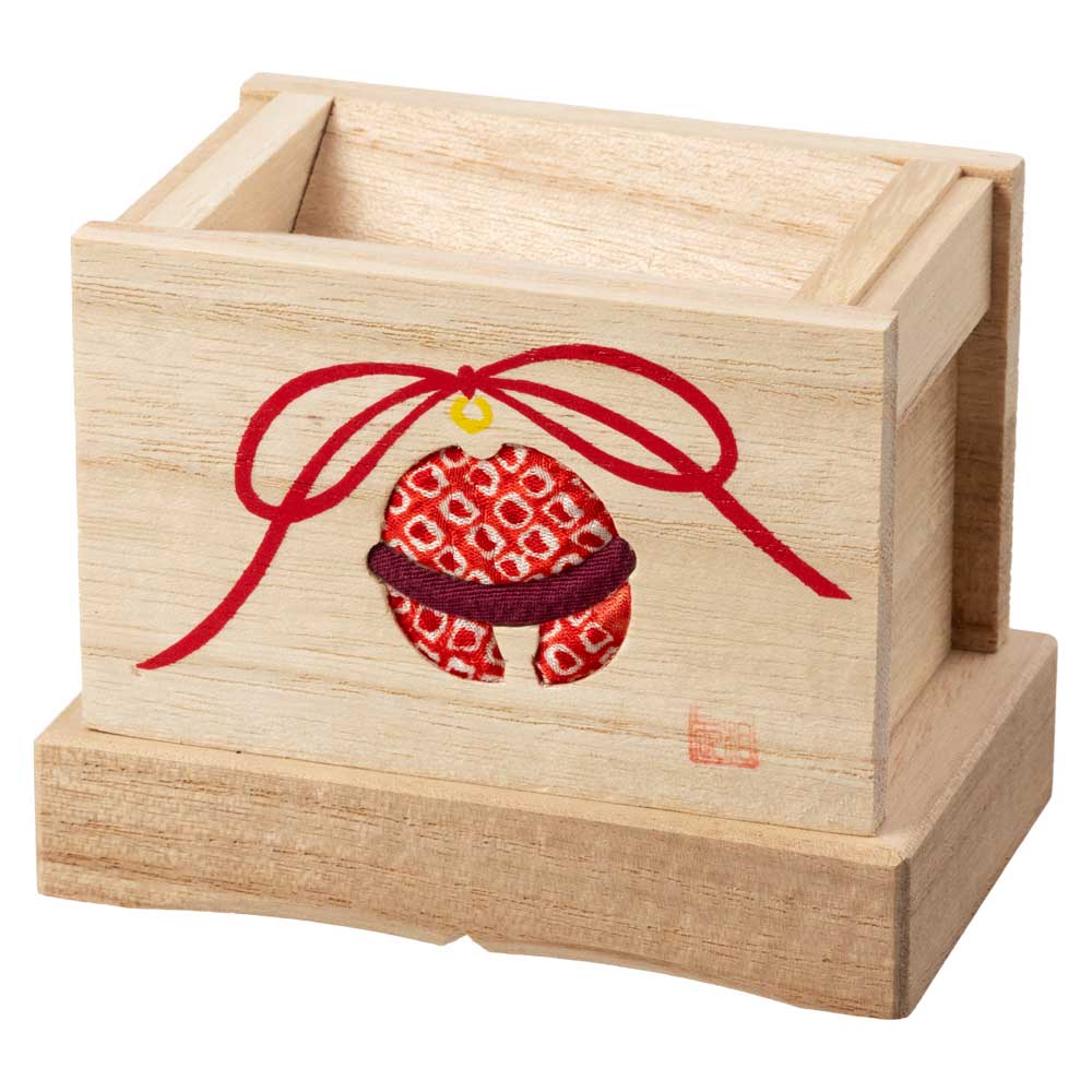 楽天市場】賽銭箱型の貯金箱 (064) 鈴 木目込細工 桐製 箱長の桐工芸品