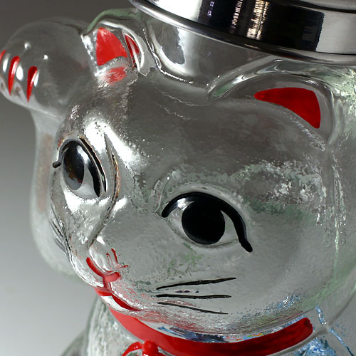 楽天市場】廣田硝子 招き猫 菓子ビン 大 (SM-2) レトロ感ある懐かしの