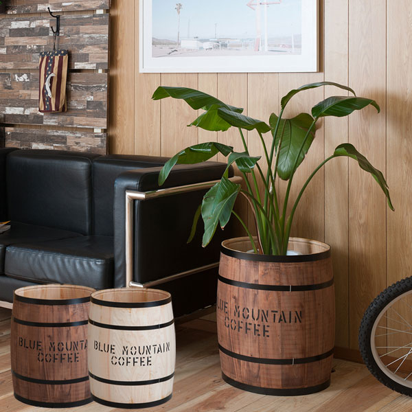 楽天市場】日本製 樽型収納 木樽 バレル 大サイズ 直径39cm 高さ49cm