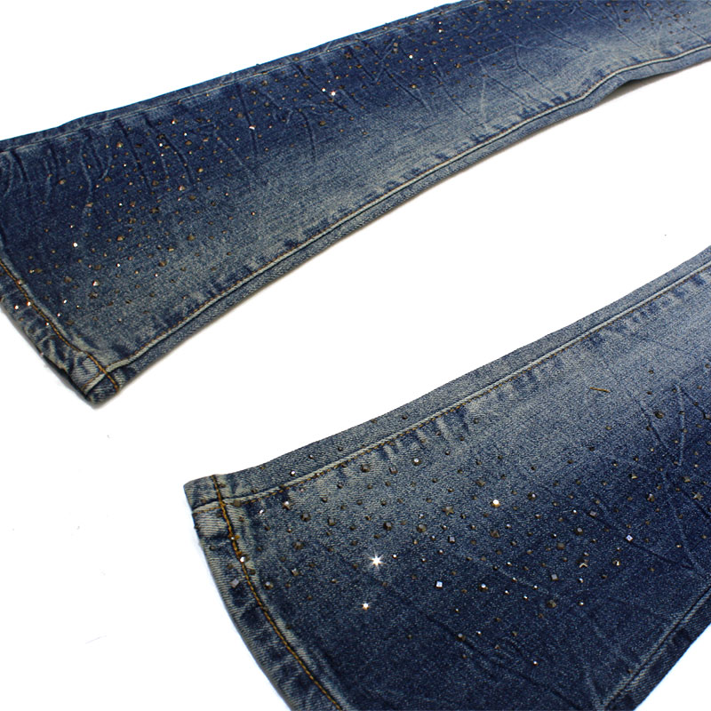 楽天市場】GUAPI グアピ フレアデニムパンツ 28-32インチ ブルー/青