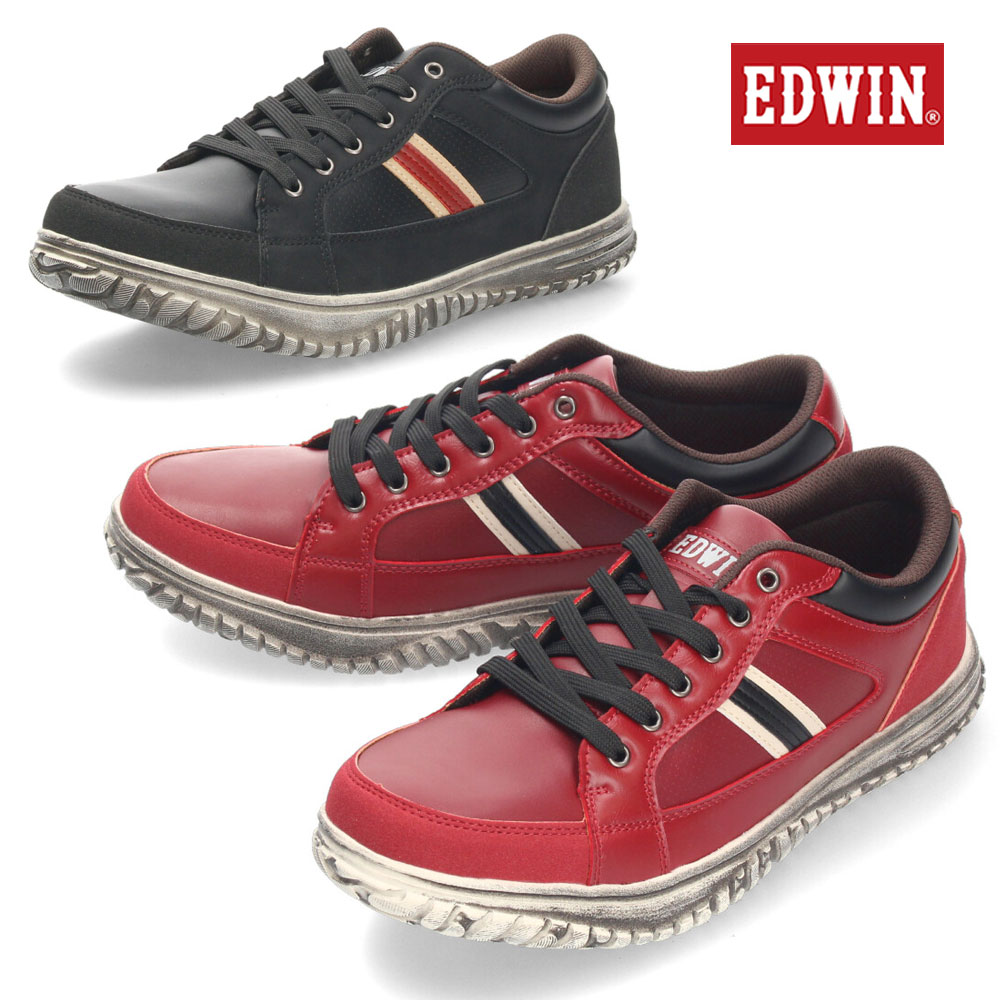 楽天市場】メンズ スニーカー 黒 防水 軽量 靴 エドウィン EDM-644
