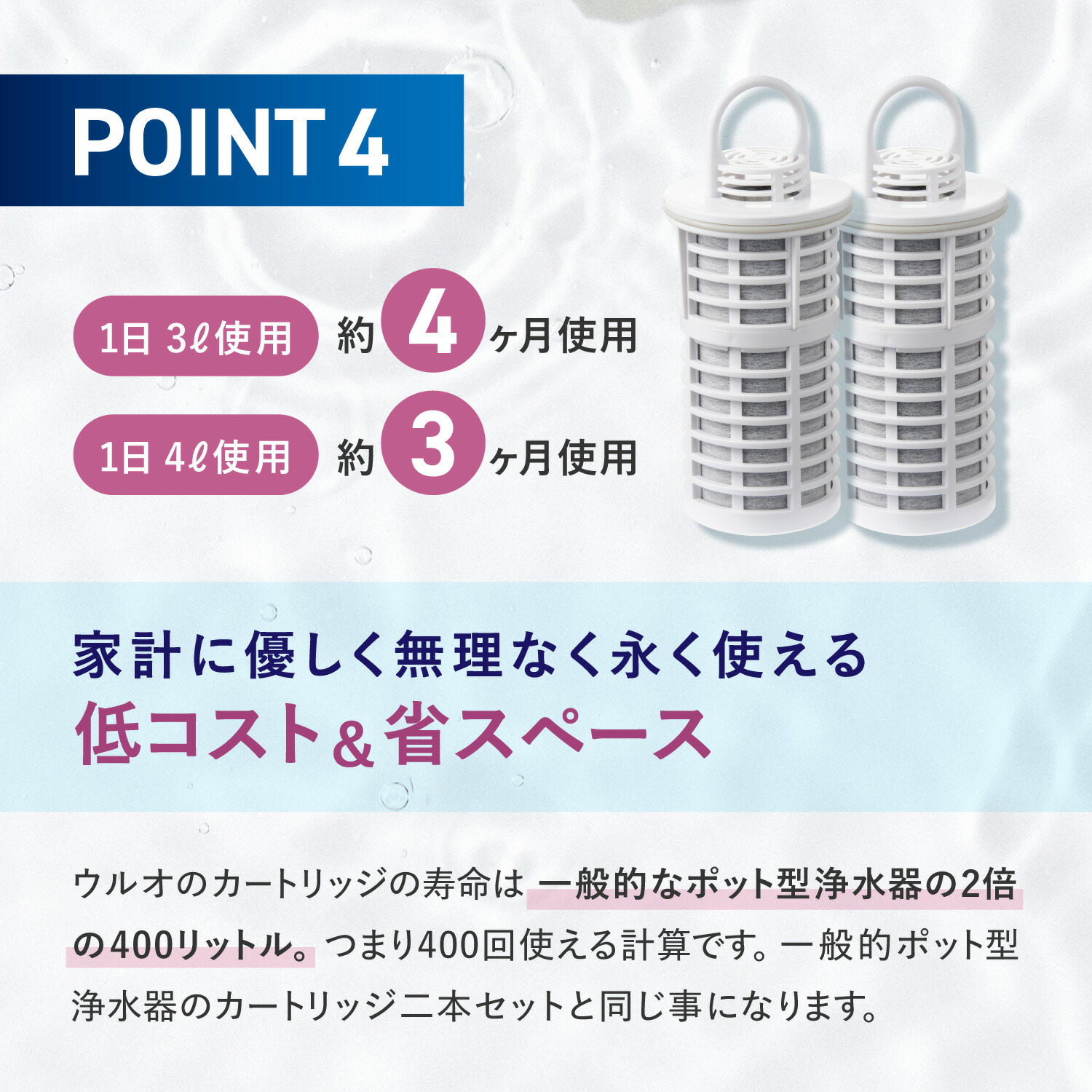 楽天市場】ULeAU ウルオ 交換用フィルターカートリッジ 浄水器用 日本