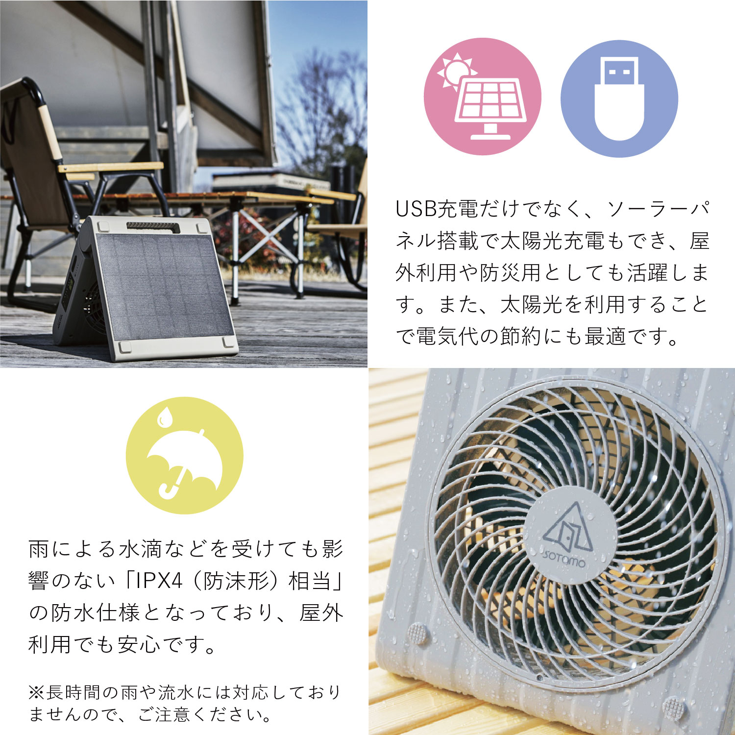 楽天市場】【特典付き】 SOTOMO SOLAR POWER FAN 2 ソトモ ソーラー