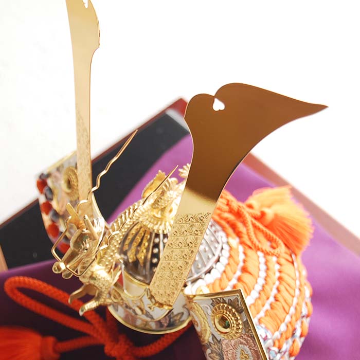 楽天市場】純銀 兜 2号(龍付) 五月人形 銀細工 関工芸 武比古