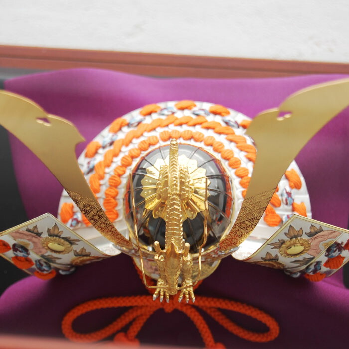 楽天市場】純銀 兜 3号(龍付) 五月人形 銀細工 関工芸 武比古