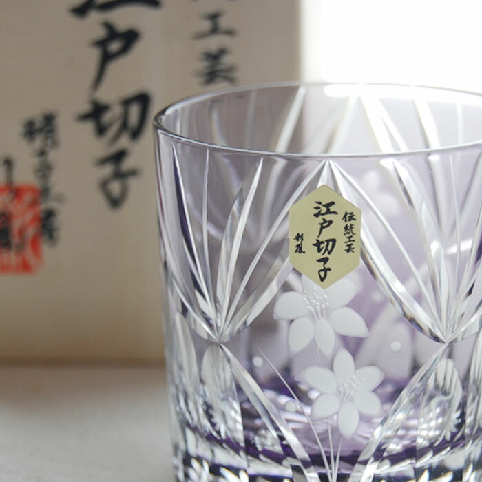 楽天市場】江戸切子 花籠文様 ミニオールド 1客 m-3067-v ウイスキー