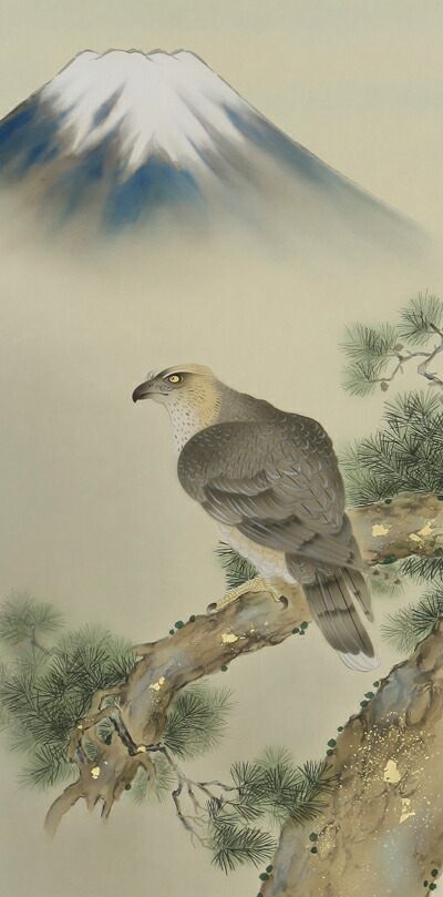 掛け軸 尾崎春秋 一富士二鷹三茄子 絹本 希少 軸装 茶道具 掛軸 美品